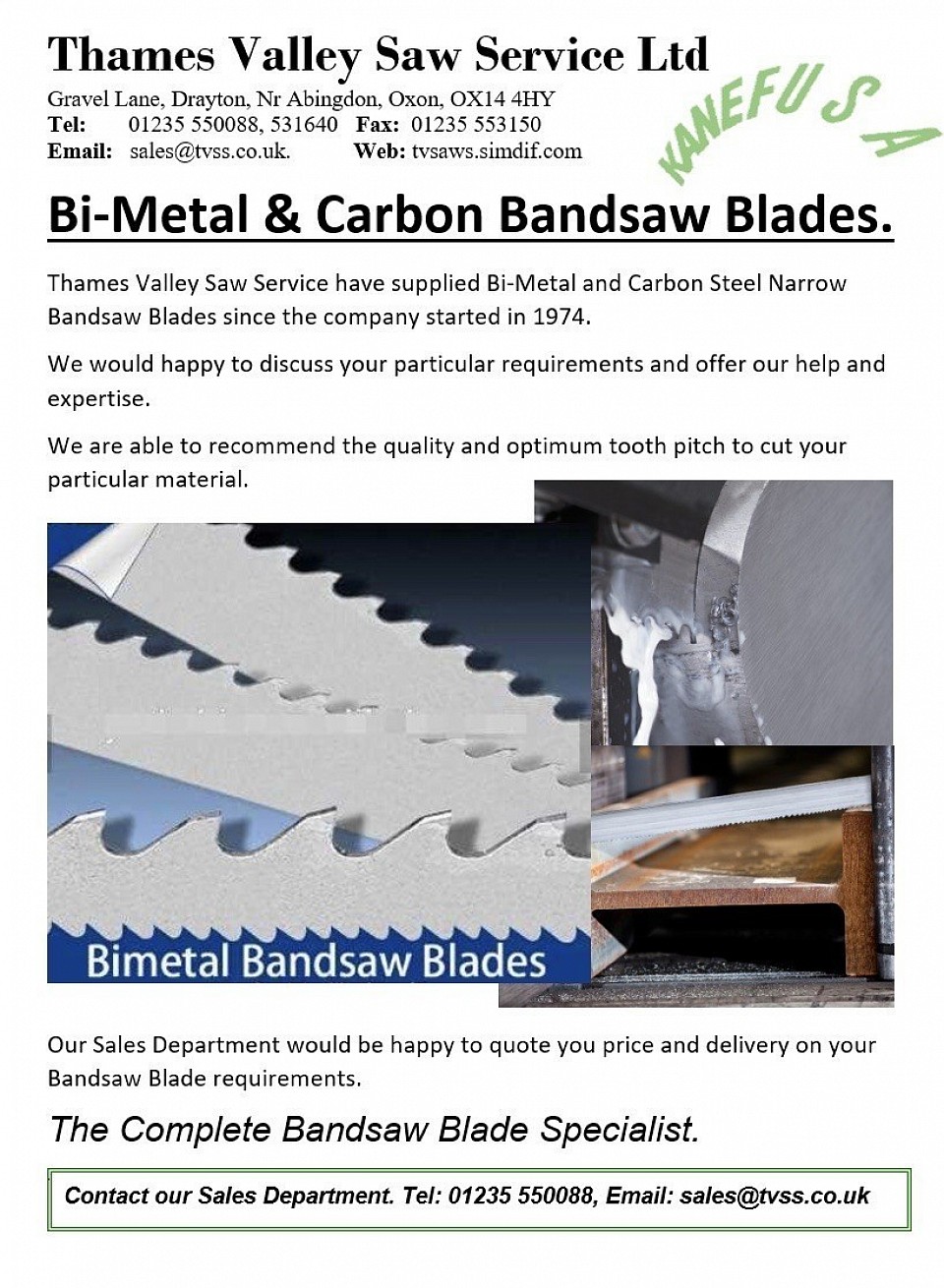 Bimetal and Carbon Bandsaw Blades.