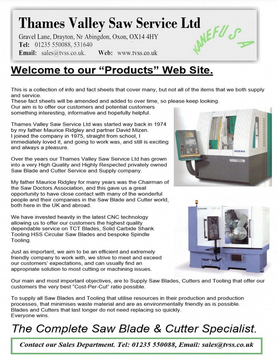 Thames Valley Saw Service Ltd