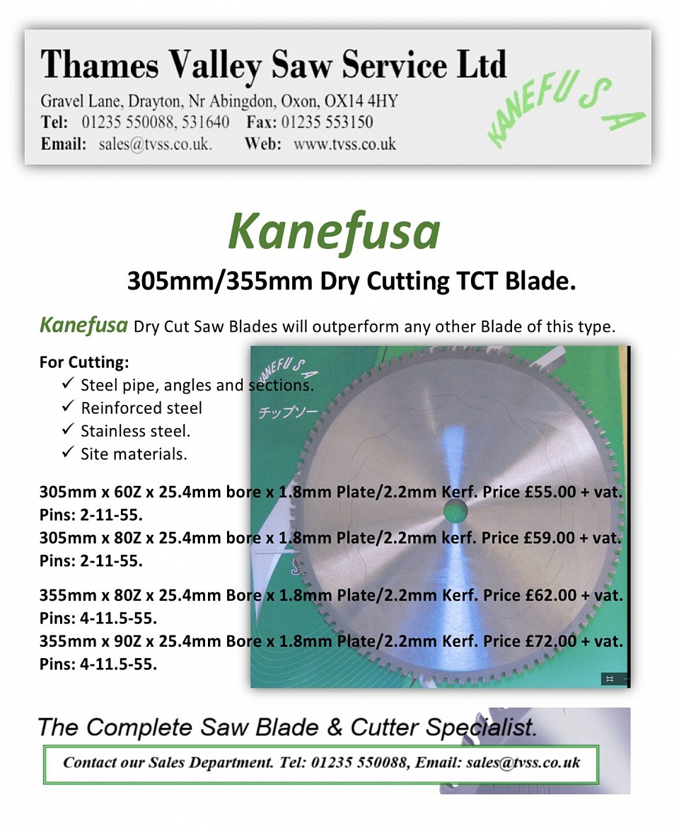 Dry cutting TCT blades. Kanefusa